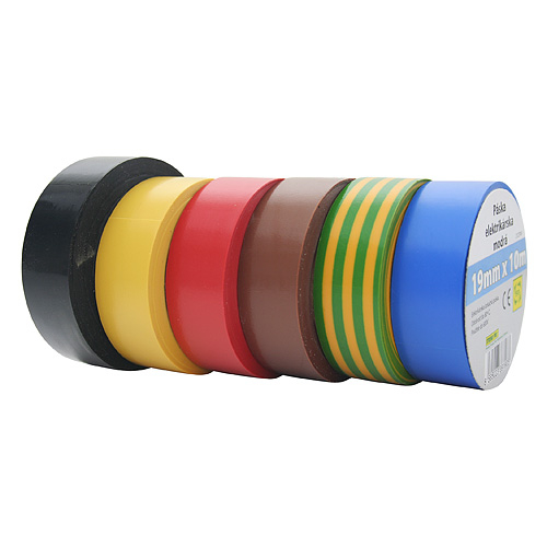 Electrical binding tape PVC, black, 19mm, L10m Tapes STRENDPRO.sk