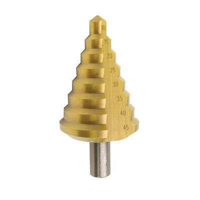 Step drill Strend Pro SD41, 10-45 mm, TiN, HSS, for metal