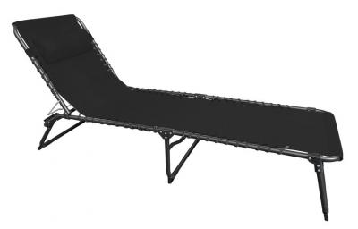 VERACRUZ Lounger, black, adjustable, 190x58x28 cm