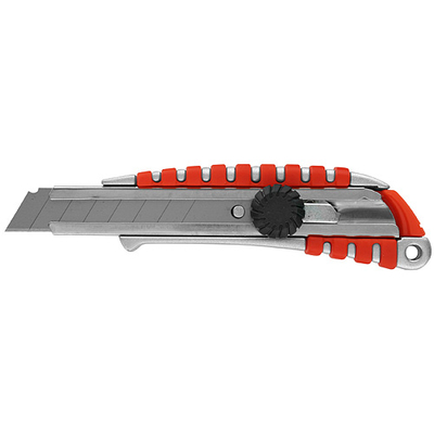 Snap-off blade knife 18mm Strend Pro, Aluminium, wheel control ,1 blade