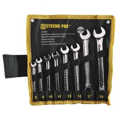 Wrench set 8 pcs Strend Pro, 8 - 19mm DIN 3113A