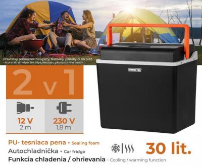 2.TRIEDA Autochladnička Strend Pro, 2v1, 30 lit, 230V/12V, POLYSTYREN izolácia 