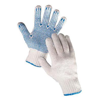 Gloves Plover 10", polyester with PVC dots