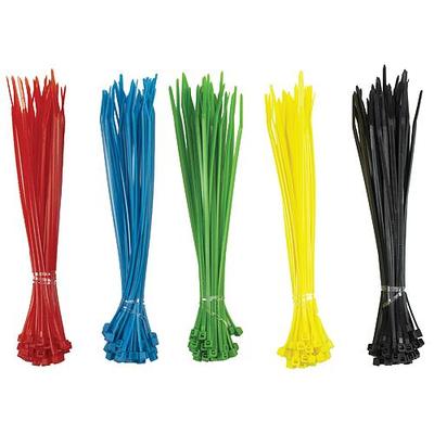 Set of nylon cable ties 150x2,5 mm, 200 ks, multicolor