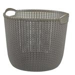 Laundry basket Curver® KNIT 3673 30L, brown, 40x39x33 cm