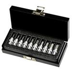 Bit socket set, HX, 10pcs Whirlpower, 1/4" bit sockets, 32mm, 2.0 - 10.0