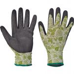 Gloves PINTAIL brown 09, nylon / latex, green