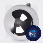 Ball MagicHome, 1 pc, 15 cm, silver, for Christmas tree